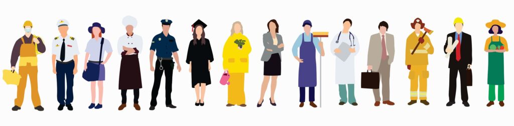 様々な職業の選択イメージ画像